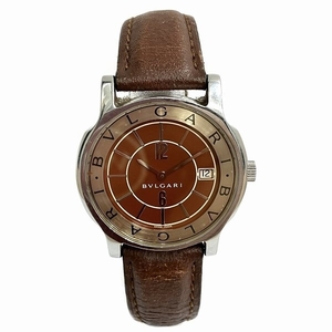 ブルガリ ソロテンポ ST35S クォーツ ブラウン×ゴールド文字盤 時計 腕時計 メンズ☆0102