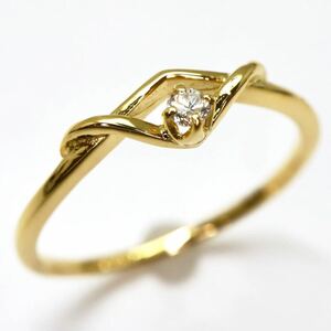 ＊MIKIMOTO(ミキモト)K18天然ダイヤモンドリング＊m 約1.3g 約11.5号 diamond ring 指輪 jewelry ジュエリー EA1/E