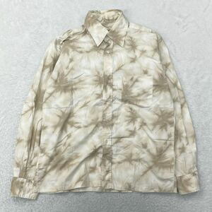 SKY-CONQUEROR 綿100% 長袖シャツ カジュアルシャツ ワイシャツ 総柄シャツ コットン 紳士 メンズ Mサイズ 日本製