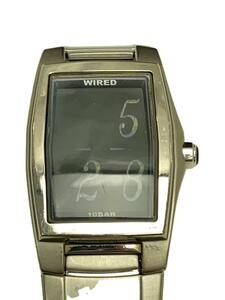 WIRED◆クォーツ腕時計/デジタル/ステンレス/BLK/SLV/SS/W710-0AB0