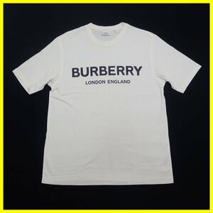 ★BURBERRY/バーバリーロンドンイングランド ロゴプリント 半袖Tシャツ メンズS/オフホワイト/コットン100%/クルーネック&1932800042