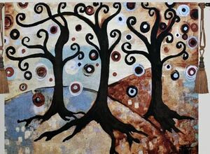 生命の樹　タペストリー　B 壁掛けオブジェ　ジャカード織り 生命の木【値下げ交渉可】