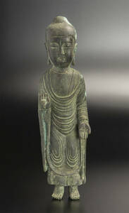 銅佛立像 統一新羅～高麗時代 李朝 仏教美術 仏像 古美術