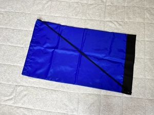大きなナイロン製巾着袋＊青×黒