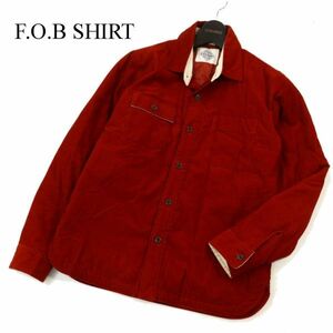 FOB FACTORY エフオービーファクトリー 秋冬 コーデュロイ★ 中綿 裏地キルティング シャツ ジャケット Sz.S　メンズ 赤　C2T09212_9#N