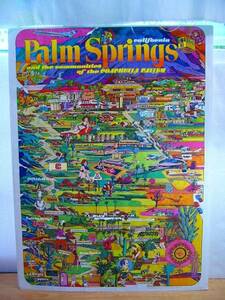 USAカリフォルニア【Palm Springs/パームスプリングス】ポスター　アメリカ買い付け品