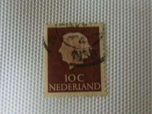 外国切手 使用済 単片 オランダ切手 10C ①