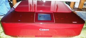 Canon インクジェット プリンター複合機 Canon PIXUS MG7130 モデナレッド/通電OK 「本日印刷ができましたが」現状ジャンクで