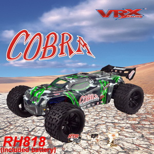 VrxレーシングRH818 コブラ 1/8 スケール 4WD電気ブラシレスrcトラック、rtr w/60A esc/3660 モータ/11.1v 3250 2200mahのリポバッテリー