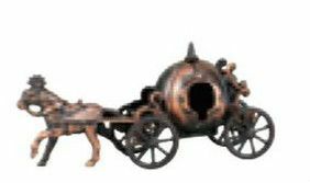 ●アンティーク・真鍮風置物（鉛筆削り付）シンデレラ馬車●