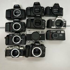 1円~ フィルムカメラまとめ Nikon Canon FM10 F-301 F-801 F70 TWZOOM EOS 1000S EOS7 EOS kiss など (ジャンク品 動作未確認 GK70114)