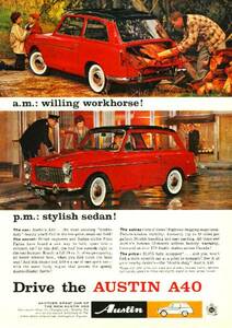 ◆1960年の自動車広告　オースチン　A40　AUSTIN　　　