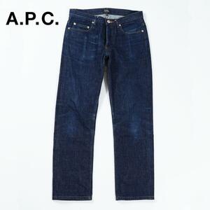 APC アーペーセー タイト メンズ デニム 30 インディゴ 綿100　赤ミミ　RU