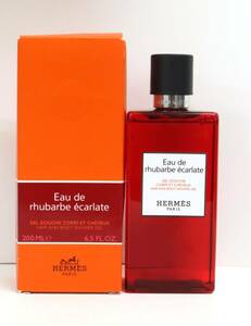 【未使用に近い】HERMES エルメス オードゥ ルバーブ エカルラット ヘア＆ボディ シャワージェル 200ml ◎5866-2