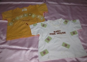 BABY PINKHOUSE　半袖Ｔシャツ2セット　ＳＳサイズ　中古品