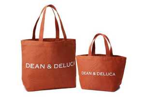 新品＜11月1日発売＞DEAN&DELUCA　ディーン&デルーカ チャリティートートバッグ　テラコッタオレンジ　Sサイズ　Ｌサイズ　2点セット