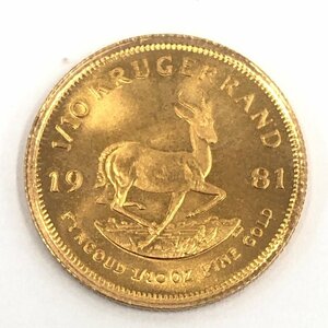 K22　南アフリカ共和国　クルーガーランド金貨　1/10oz　1981　総重量3.5g【CEAH0018】