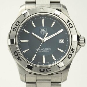 1円スタート【中古・稼働品】TAG HEUER タグホイヤー アクアレーサー WAP1112 クオーツ ブルー文字盤（K-KW974）