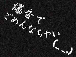 「爆音でごめんなちゃい」カッティングステッカー(1)　特殊カラー(ラメ、再帰反射)　スポコン 走り屋 暴走族