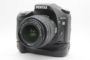 【返品保証】 ペンタックス Pentax K200 smc Pentax-DA 18-55mm F3.5-5.6 AL Battery Grip D-BG3 デジタル一眼 ボディレンズセット s7691