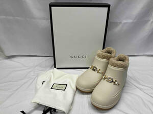 箱付き/袋付き/GUCCI/ムートンブーツ/ラバー/ベージュ/627890 JCCO0/サイズ 38