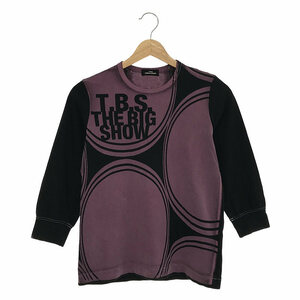 tricot COMME des GARCONS / トリココムデギャルソン | 2005SS | T.B.S. THEBIG SHOW プリント 7分袖 Tシャツ | パープル / ブラック