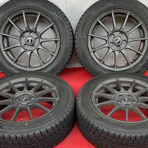 8分以上山。VOLVO等に。MSW 17インチ×7J＋50 PCD108/5穴社外ホイールDUNLOP 215/60R17スタッドレスタイヤ付き4本セット。17年式。