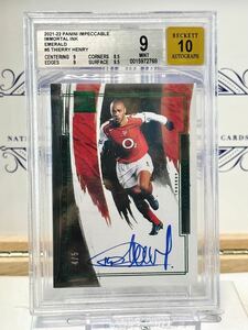 2021-22 panini impeccable immoral ink THIERRY HENRY /5 5枚限定 arsenal フランス France サッカー 直筆サインカード bgs9 auto10