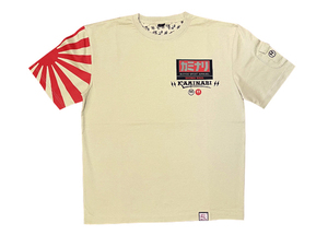 カミナリ　半袖Tシャツ　BEIGE　Lサイズ　試作品　KMT-218