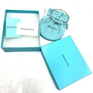 M：中古品　ティファニー　フック＆アイバングル　SV925／750YG　ブレスレット　TIFFANY＆ＣO 