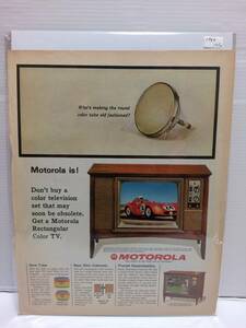 1964年10月16日号【MOTOROLA モトローラ】ライフLIFE誌 広告切り抜き アメリカ買い付け品used60sビンテージ 電化製品