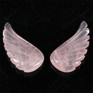 ローズクォーツ 天使の羽 1個 H3-6-18m-1p