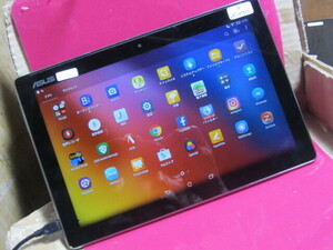 ジャンク ASUS ZenPad 10　P00c os:6　タブレット　10型　黒　初期化済み　難　2-6246