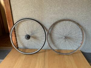 シマノ SHIMANO 前後チューブラーホイール DURA ACE HB-7400 アルテグラ６００ FH-6400７００C 中古品