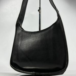 1円〜【美品】　オールドコーチ OLD COACH エルゴ 9020 ブラック 黒 レザー ショルダーバッグ ワンショルダー アクセサリーポーチ 鞄