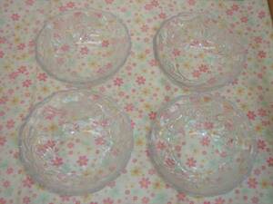 ☆薔薇　　ガラス　小鉢（４個組）　食器　お皿