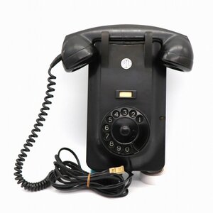 黒電話・壁掛け・ダイヤル式・昭和レトロ・インテリア・No.210912-053・梱包サイズ80