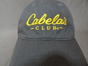 激レア USA購入 アメリカ企業モノ 人気アウトドア用品店舗チェーン カベラス◆Cabela’s◆ロゴ刺繍入り キャップ グレー 中古良品