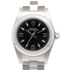 ロレックス ROLEX オイスターパーペチュアル 腕時計 ステンレススチール 76080 レディース 中古 美品