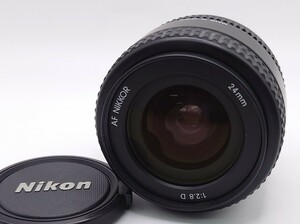 【B02-265】 美品 Nikon AF NIKKOR 24mm 1:2.8 D ニコン AF ニッコール 一眼レフ カメラ レンズ 広角レンズ [KE449]