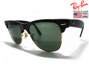 Vintage B&L USA RayBan WAYFARER MAXウェイファーラG15エボニ ブラック黒ゴールドBLボシュロムMETALコンビ アメリカ製メタル金サングラス