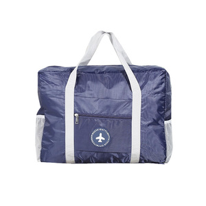 旅行バッグ 折りたたみバッグ 大容量 ボストンバッグ キャリーオンバッグ トラベルバッグ(ネイビー)
