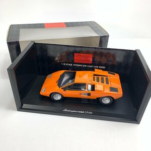 FUZ【中古美品】 京商 1/18 ランボルギーニ カウンタック LP400　オレンジ ダイキャストミニカー 〈61-240510-0NM-4-FUZ〉