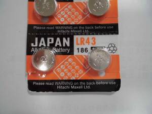 ◎☆2個(1枚)☆マクセル電池 LR43 186 追加有 B◎送料63円◎