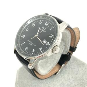 ◆Folli Follie フォリフォリ 腕時計 クォーツ◆WT5T014SD ブラック/シルバーカラー SS×レザー メンズ ウォッチ watch