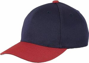 asics(アシックス) 野球 ゲーム キャップ BAC017 ネイビー × レッド Sサイズ　176-127　帽子　※3点まで送料1000円