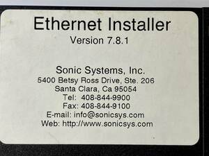 Ethernet Installer Version7.8.1 Sonic Systems フロッピーディスク FD ヴィンテージソフト 