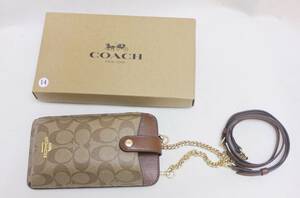 新品NO14　COACHコーチアウトレット スマホショルダー 