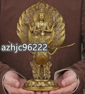 高品質 純銅 手作り 工芸品 置物を置く収蔵品 仏像 仏教 孔雀明王
