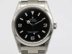 【 ロレックス ROLEX 】 腕時計 114270 エクスプロラー Z番 2006年 35mm SS 黒文字盤 自動巻 ボーイズ 箱 新着 02355-0